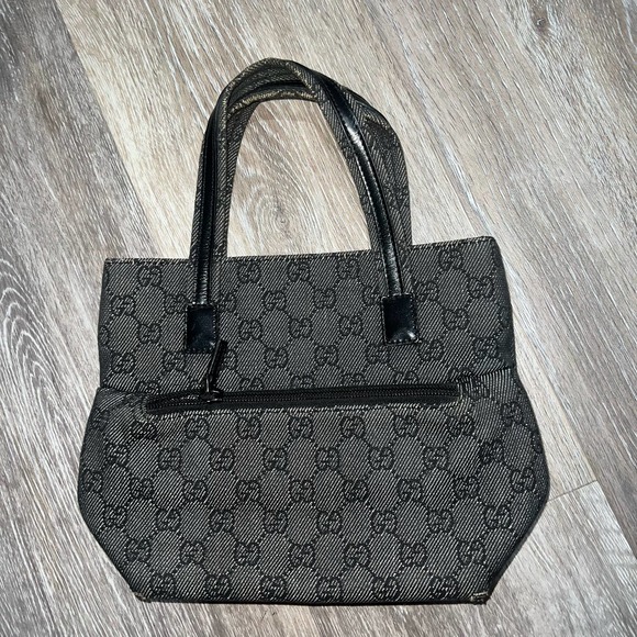 Gucci Monogram Mini Hand Bag Grey and black - Picture 4 of 11